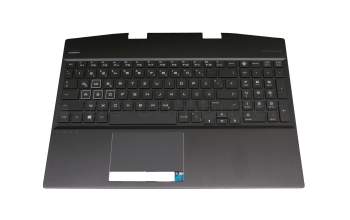 71NHY232126 original HP clavier incl. topcase DE (allemand) noir/noir avec rétro-éclairage