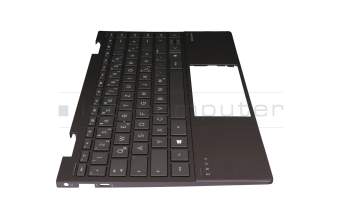 71NII23117 original HP clavier incl. topcase DE (allemand) noir/noir avec rétro-éclairage