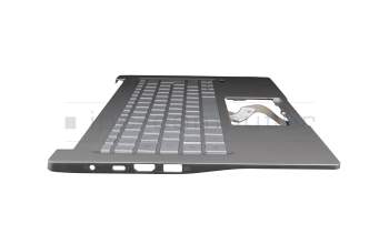 71NIO2BO015 original Acer clavier incl. topcase DE (allemand) argent/argent avec rétro-éclairage