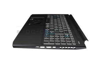 71NJ22BO018 original Compal clavier incl. topcase DE (allemand) moir/blanc/noir avec rétro-éclairage (câble de raccordement 16mm)