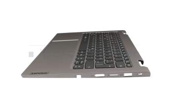 71NJE338029 original Compal clavier incl. topcase DE (allemand) anthracite/gris avec rétro-éclairage avec compartiment pour stylo intelligent