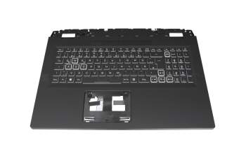 71NJV2BO051 original Compal clavier incl. topcase DE (allemand) moir/blanc/noir avec rétro-éclairage
