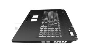 71NJV2BO051 original Compal clavier incl. topcase DE (allemand) moir/blanc/noir avec rétro-éclairage
