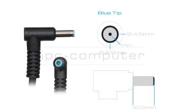 744481-002 original HP chargeur 45 watts avec adaptateur
