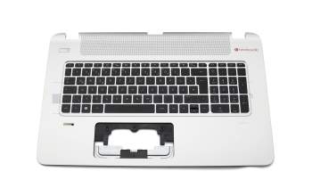 763935-041 original HP clavier incl. topcase DE (allemand) noir/argent avec rétro-éclairage