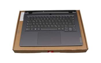 831020101082A original Lenovo clavier incl. topcase DE (allemand) gris/gris avec rétro-éclairage