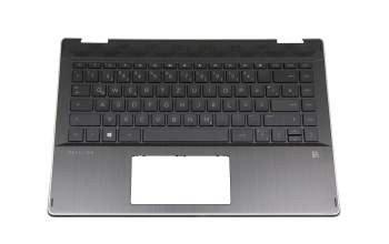 8CG03668WQ original HP clavier incl. topcase DE (allemand) noir/noir avec rétro-éclairage