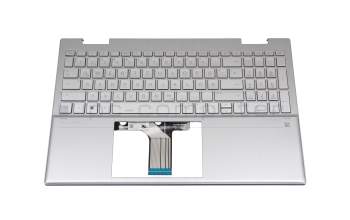 8K2251 original HP clavier incl. topcase DE (allemand) argent/argent