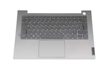 8SSN20Z38425 original Lenovo clavier incl. topcase DE (allemand) gris foncé/gris avec rétro-éclairage