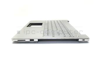 90NB00K1-R31FR0 original Asus clavier incl. topcase FR (français) argent/argent avec rétro-éclairage