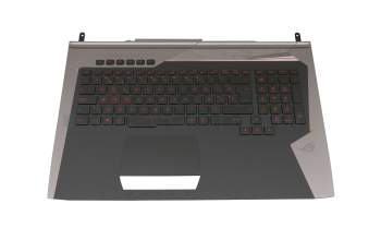 90NB09X1-R30030 original Asus clavier incl. topcase BE (belge) noir/argent/noir avec rétro-éclairage