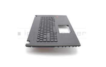 90NB0DM1-R32GE0 original Asus clavier incl. topcase DE (allemand) noir/noir avec rétro-éclairage RGB