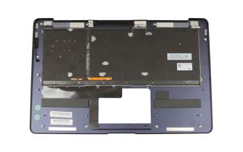 90NB0EI1-R30410 original Asus clavier incl. topcase DE (allemand) noir/bleu avec rétro-éclairage
