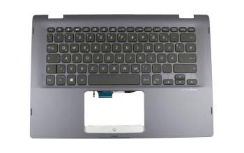 90NB0J71-R31GE1 original Asus clavier incl. topcase DE (allemand) noir/bleu avec rétro-éclairage