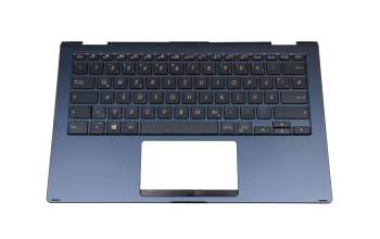 90NB0JC2-R31GE0 original Asus clavier incl. topcase DE (allemand) noir/bleu avec rétro-éclairage