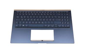 90NB0NK1-R30GE0 original Asus clavier incl. topcase DE (allemand) bleu/bleu avec rétro-éclairage