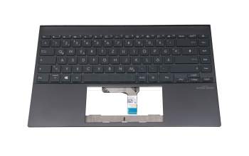 90NB0RT1-R31GE0 original Asus clavier incl. topcase DE (allemand) noir/noir avec rétro-éclairage