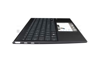 90NB0TV1-R30GE1 original Asus clavier incl. topcase DE (allemand) gris foncé/gris avec rétro-éclairage