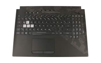 90NR00L1-R31GE0 original Asus clavier incl. topcase DE (allemand) noir/noir avec rétro-éclairage