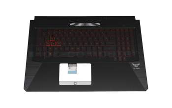 90NR00Z2-R31FR1 original Asus clavier incl. topcase FR (français) noir/rouge/noir avec rétro-éclairage
