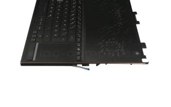90NR01D1-R31GE0 original Asus clavier incl. topcase DE (allemand) noir/noir avec rétro-éclairage