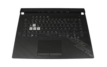 90NR0341-R34GE0 original Asus clavier incl. topcase DE (allemand) noir/noir avec rétro-éclairage