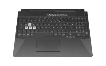 90NR03U1-R33GE0 original Asus clavier incl. topcase DE (allemand) noir/transparent/noir avec rétro-éclairage