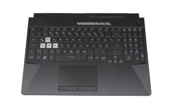 90NR05V6-R31GE1 original Asus clavier incl. topcase DE (allemand) noir/transparent/noir avec rétro-éclairage