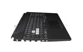 90NR05V6-R31GE1 original Asus clavier incl. topcase DE (allemand) noir/transparent/noir avec rétro-éclairage