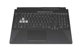 90NR0636-R31GE1 original Asus clavier incl. topcase DE (allemand) noir/transparent/noir avec rétro-éclairage