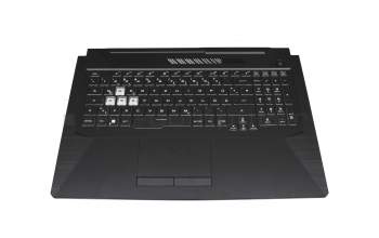 90NR0684-R31GE0 original Asus clavier incl. topcase DE (allemand) noir/transparent/noir avec rétro-éclairage