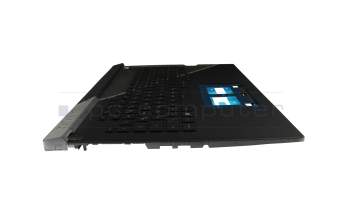 90NR08L2-R31GE0 original Asus clavier incl. topcase DE (allemand) noir/noir/transparent /gris avec rétro-éclairage