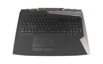 90NR0EU1-R31GE0 original Asus clavier incl. topcase DE (allemand) noir/noir avec rétro-éclairage - avec des haut-parleurs -
