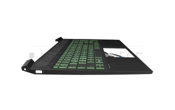 910300237110 original Primax clavier incl. topcase DE (allemand) noir/vert/noir avec rétro-éclairage