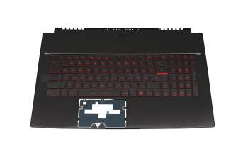 957-17F31E-C06 original MSI clavier incl. topcase DE (allemand) noir/rouge/noir avec rétro-éclairage