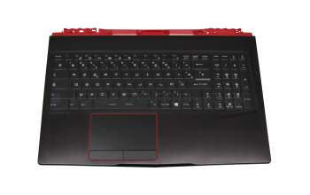 95716P72EC04 original MSI clavier incl. topcase FR (français) noir/noir avec rétro-éclairage