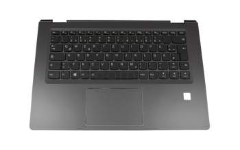 9Z.NCRBC.B0G original Darfon clavier incl. topcase DE (allemand) noir/noir avec rétro-éclairage avec découpe pour les lecteurs FingerPrint