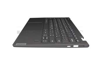 9Z.NDUBQ.S0A original Lenovo clavier incl. topcase UAE (arabe) gris/gris avec rétro-éclairage