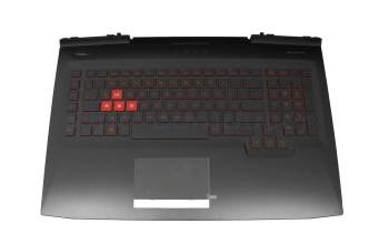 9Z.NEBBQ.00G original Darfon clavier incl. topcase DE (allemand) noir/rouge/noir avec rétro-éclairage 150W