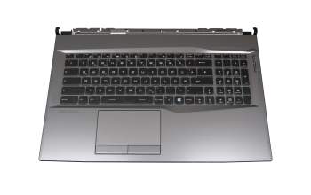 9Z-NEKBN.B2G original Darfon clavier incl. topcase DE (allemand) noir/gris avec rétro-éclairage