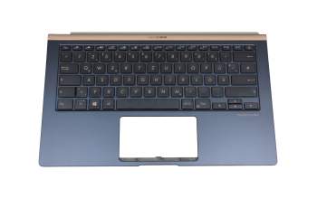 9Z.NFKLN.001 original Asus clavier incl. topcase DE (allemand) noir/bleu avec rétro-éclairage