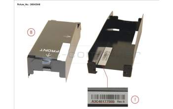 Fujitsu 5-DIMM WIDE AIR DUCT RIGH pour Fujitsu Primergy BX2580 M2
