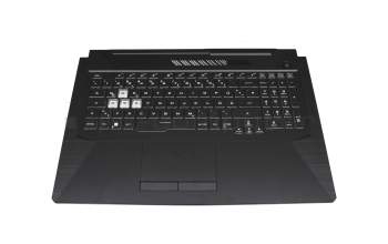 AC22032030309 original Asus clavier incl. topcase DE (allemand) noir/transparent/noir avec rétro-éclairage