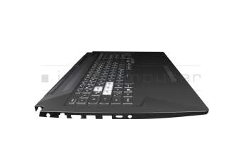 AC22032030309 original Asus clavier incl. topcase DE (allemand) noir/transparent/noir avec rétro-éclairage