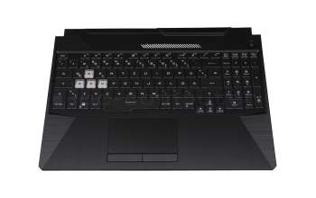 AEBKXG000210 original Quanta clavier incl. topcase DE (allemand) noir/transparent/noir avec rétro-éclairage