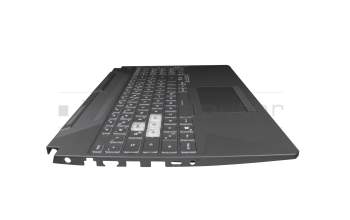 AEBKXG01010 original Quanta clavier incl. topcase DE (allemand) noir/transparent/noir avec rétro-éclairage