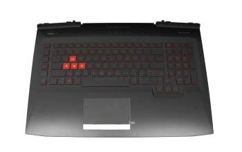 AEG3BG00010 original HP clavier incl. topcase DE (allemand) noir/rouge/noir avec rétro-éclairage 150W
