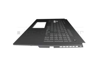 AENJKG00010 original Quanta clavier incl. topcase DE (allemand) noir/transparent/gris avec rétro-éclairage