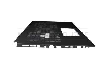 AENJKG00010 original Quanta clavier incl. topcase DE (allemand) noir/transparent/noir avec rétro-éclairage