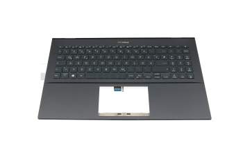 AEUJ7G00010 original Quanta clavier incl. topcase DE (allemand) anthracite/gris avec rétro-éclairage